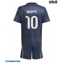 Camisa de Futebol Real Madrid Kylian Mbappe #10 Equipamento Secundário Infantil 2025-26 Manga Curta (+ Calças curtas)